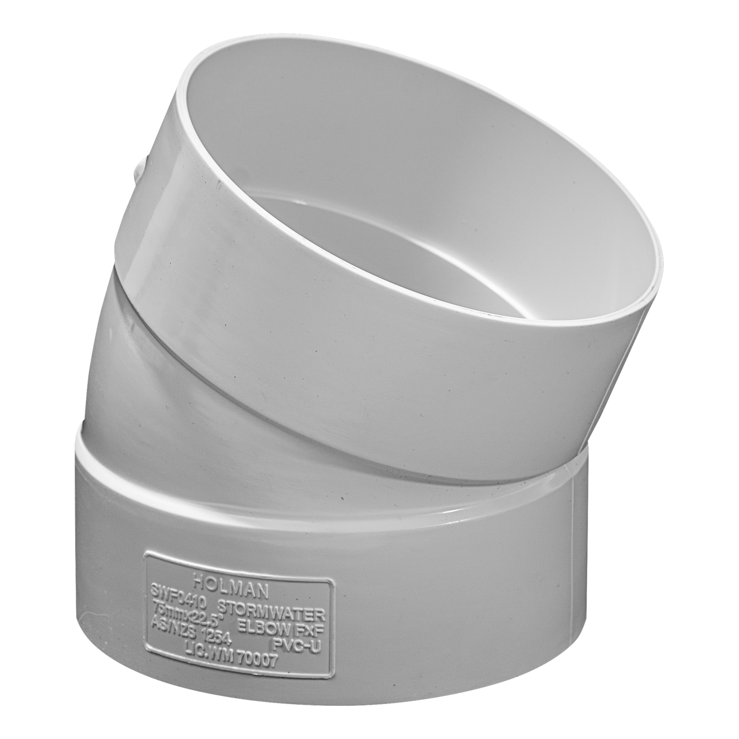Holman 75mm Stormwater Elbow - 22 Deg
