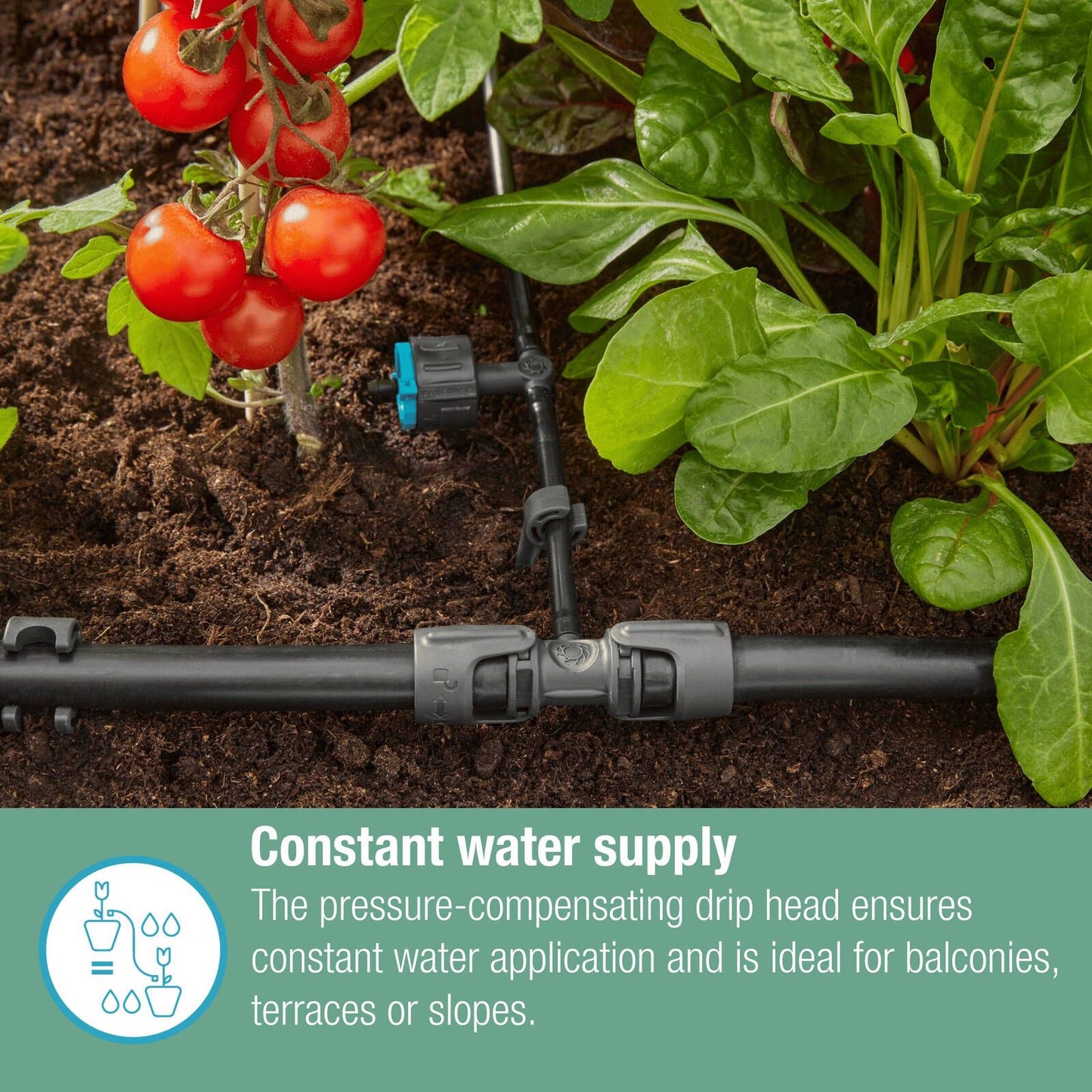 Gardena Adjustable Inline Drip Head - 1-8L/H - 5 Pack