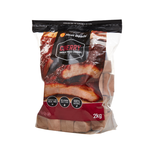 Heat Beads 2kg Cherry Smoking Chunks BBQ Fuel - 2kg Bag - Cherry