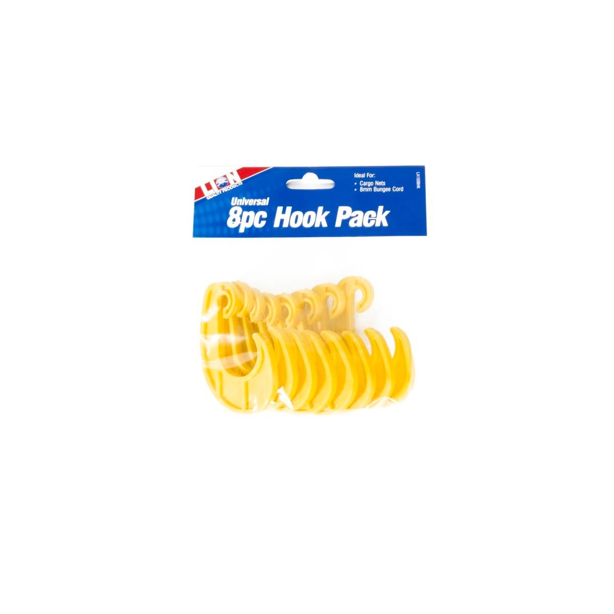 Lion Cargo Net Hooks 8 Pack 8mm Polypropylene UV Stabilised