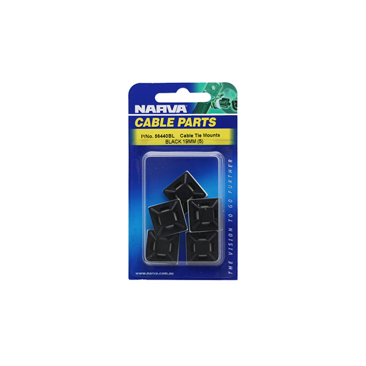 Narva Cable Tie Mount - 19 x 19mm - 5 Pack