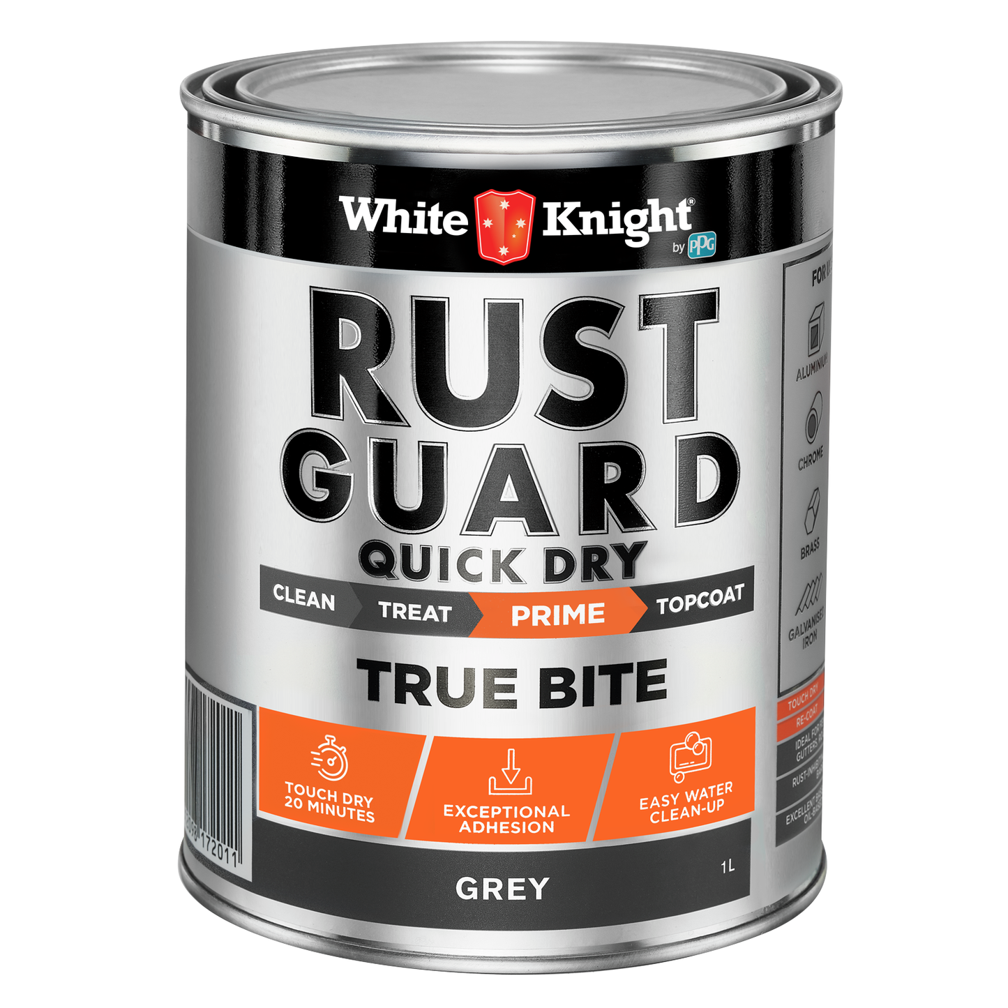 White Knight Rust Guard Primer Paint - Grey - 1L