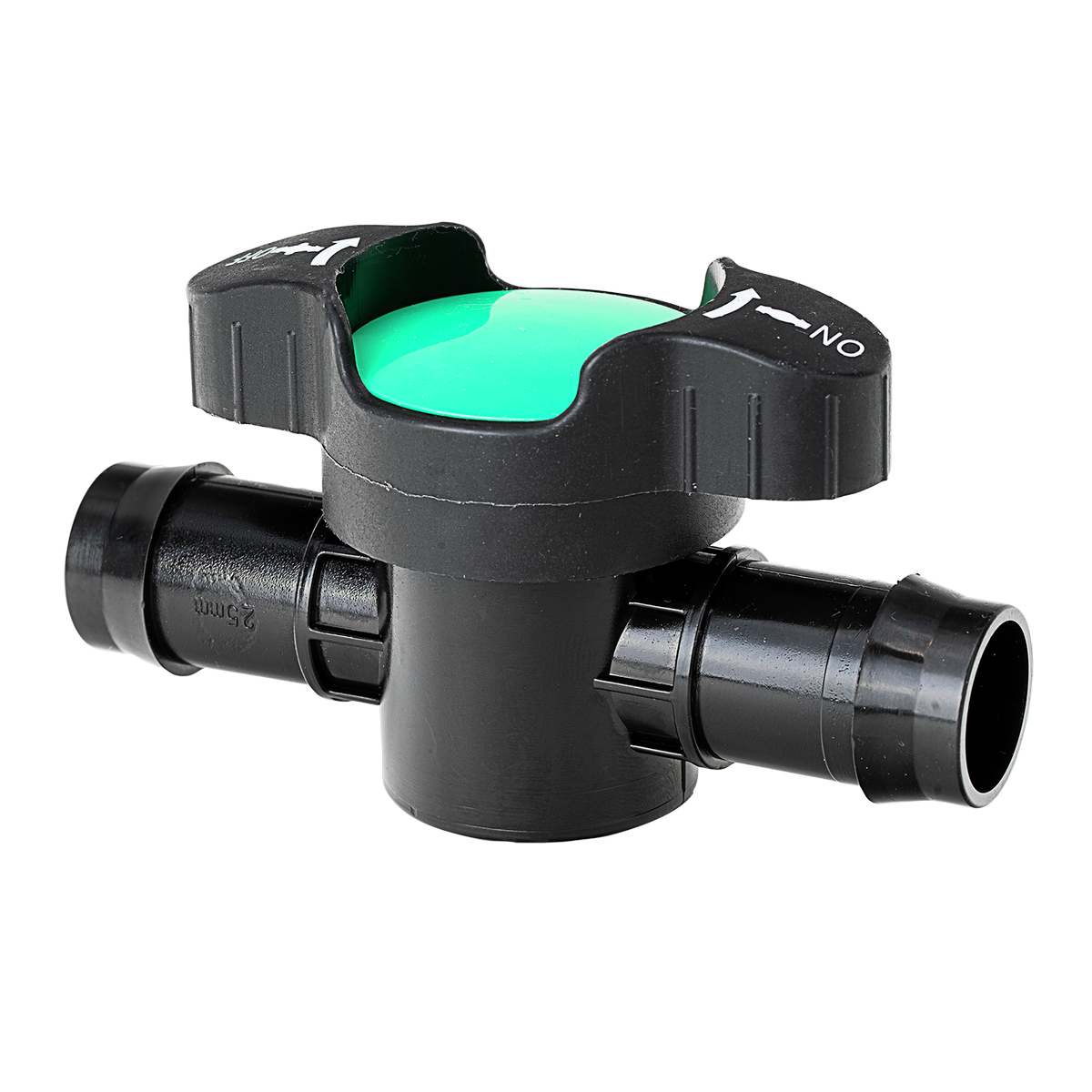 K Rain 25mm Barbed Inline Valve - Black - UV Stabilised - KV25