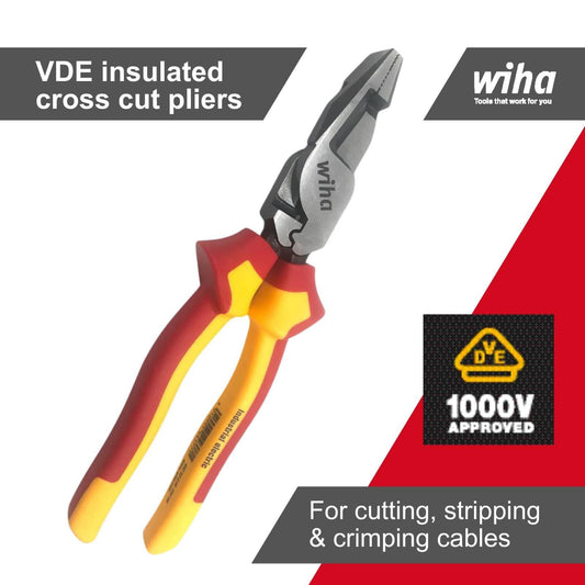 Wiha Plier Set Crosscut Diagonal Cutters Insulated VDE 2 Piece