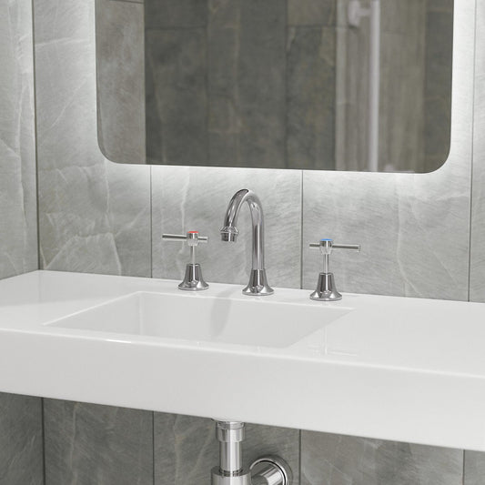 Evekare 1/4 Turn Lever Basin Set - 7.5L/min - Chrome - Accessibility