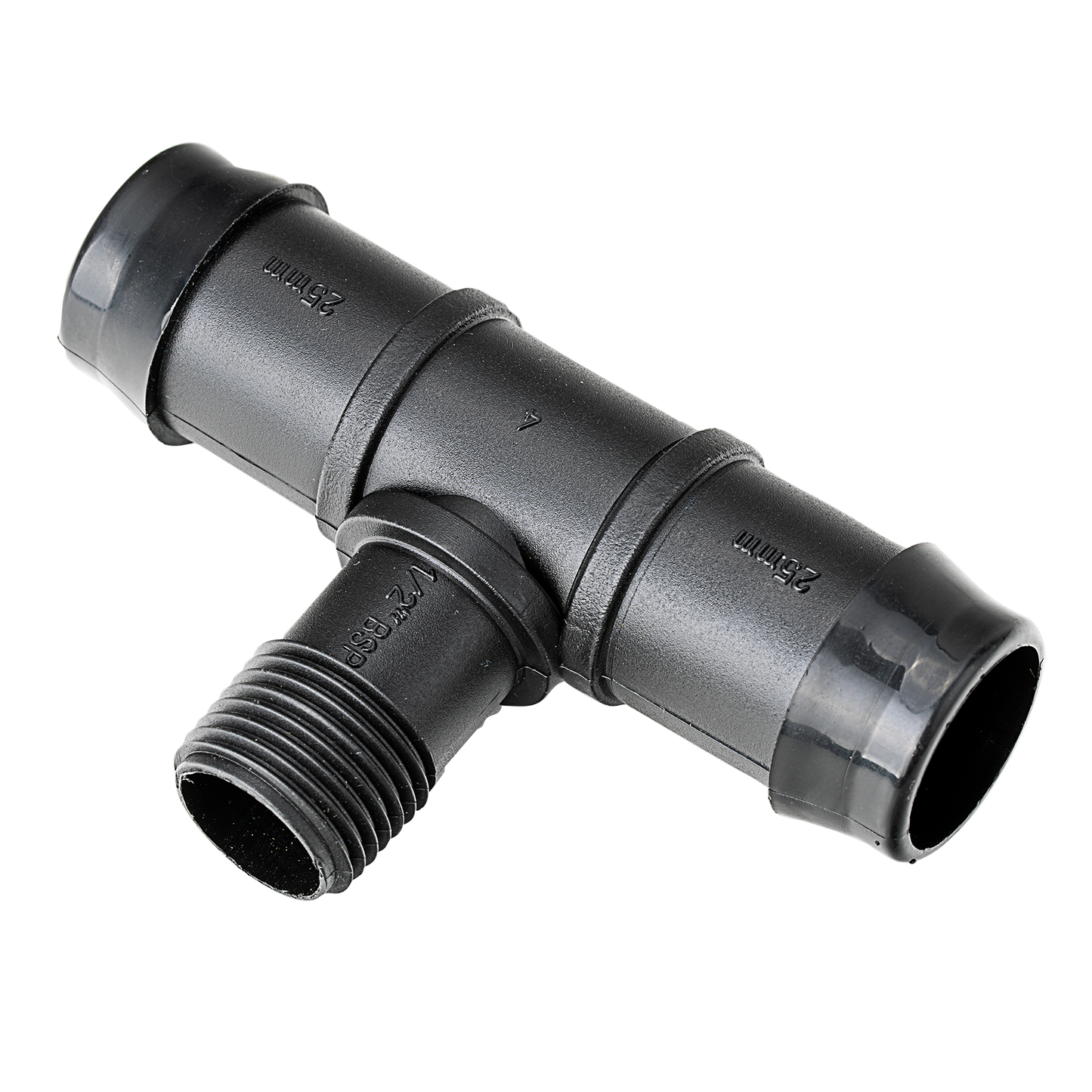 K Rain Barbed Tee - 25mm x 15mm Male - 110 x 50 x 280mm
