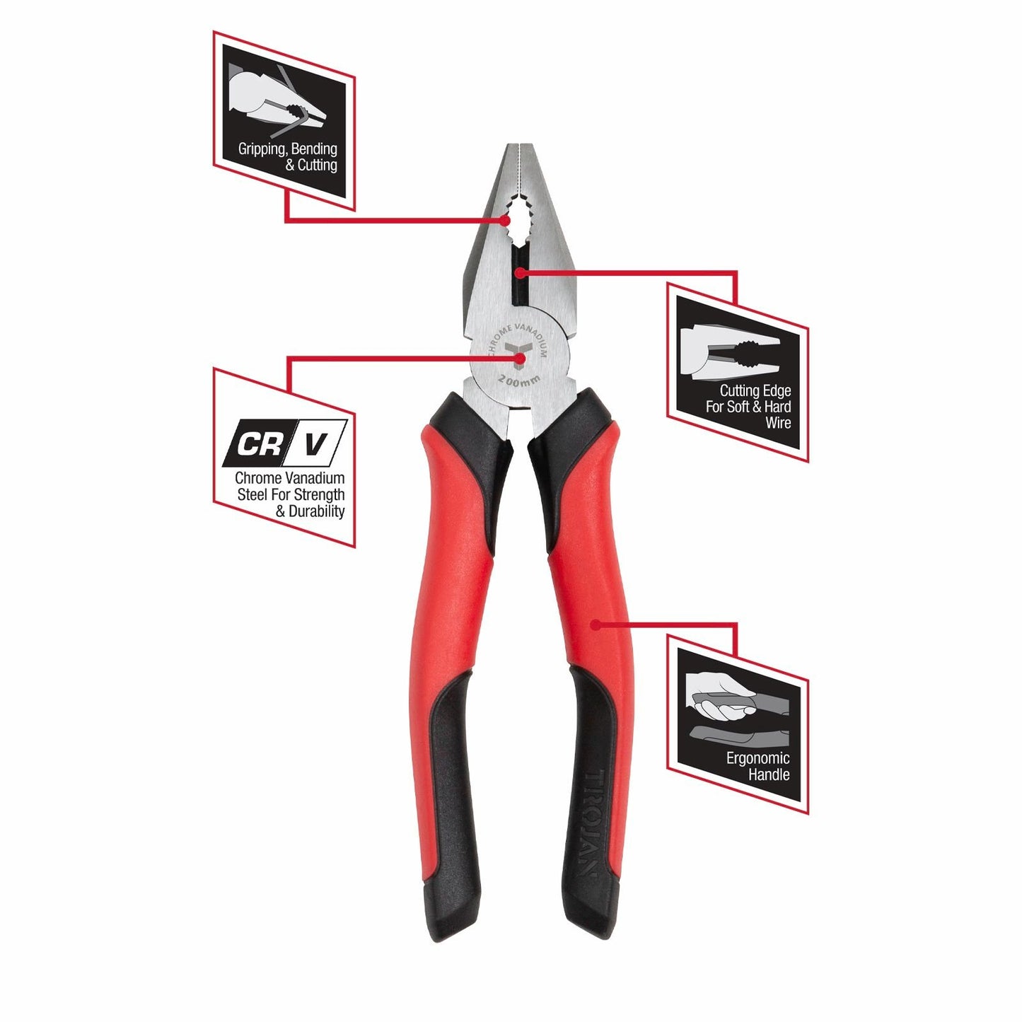 Trojan Combination Plier - 200mm