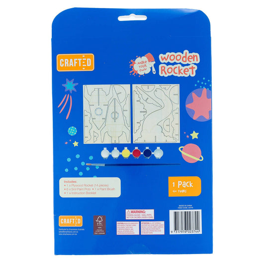 Crafted Rocket Wooden Puzzle - 14 Pieces - 195 x 305mm