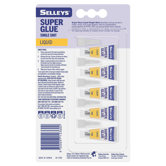 Selleys Super Glue - 5 x 1ml