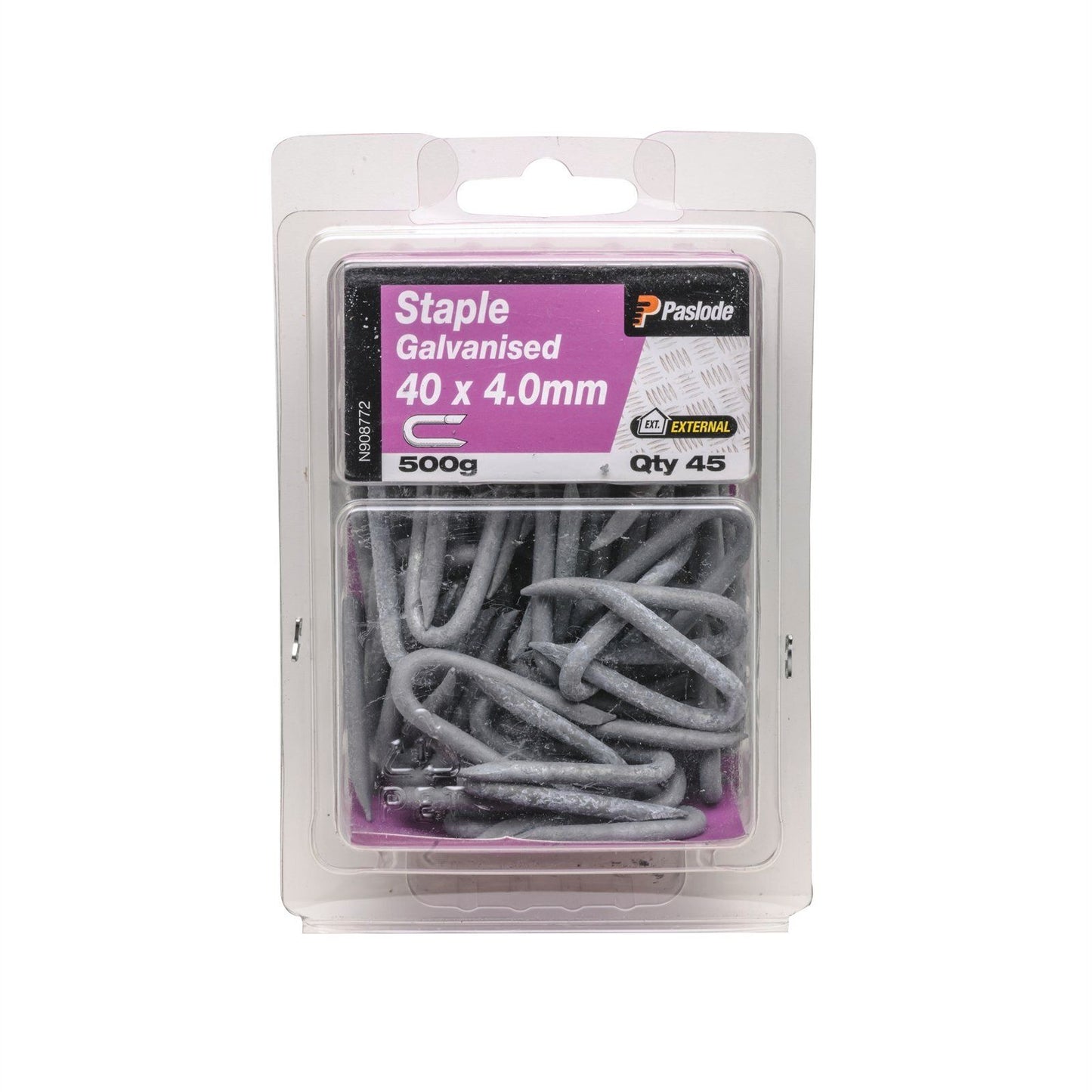 Paslode Galvanised Staple Nails - 40 x 4mm - 500g