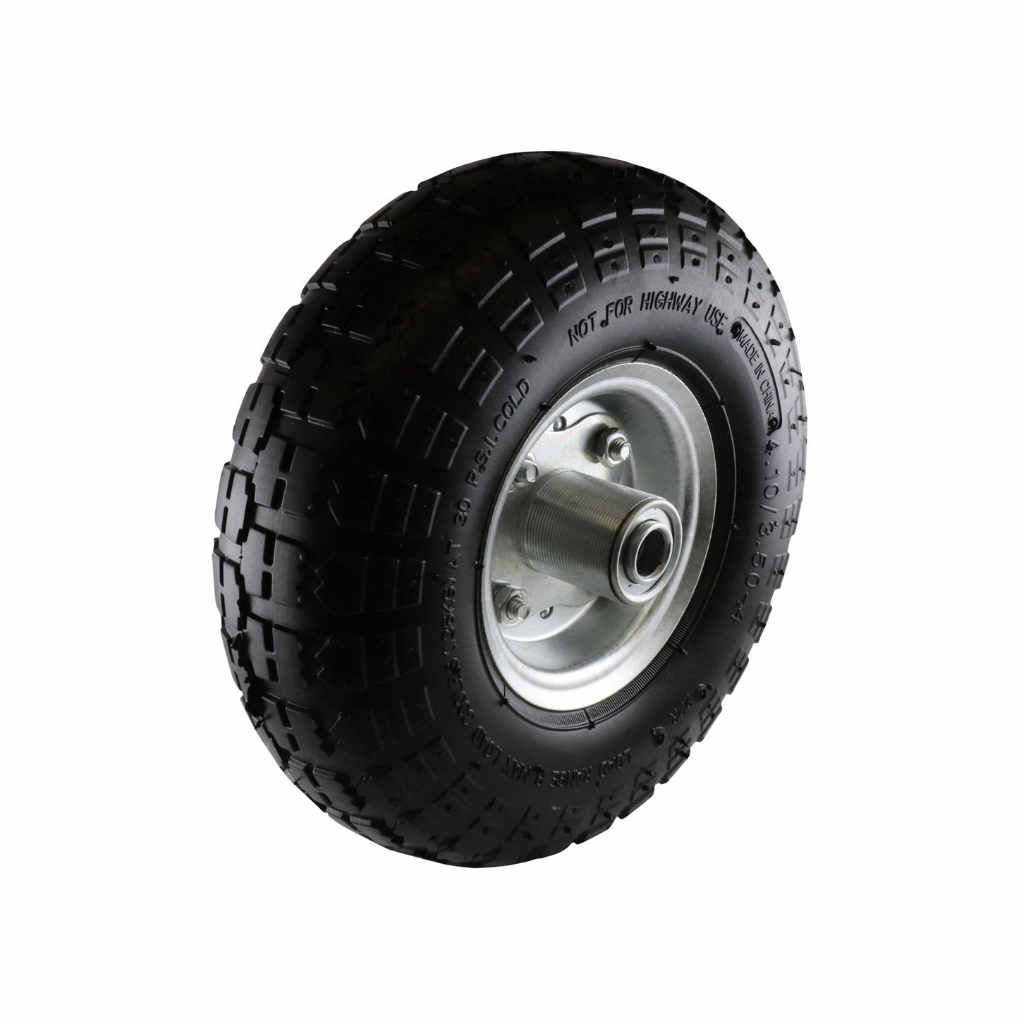 Move It Pneumatic Steel Trolley Wheel - 3.5 x 4.5/8 Inch