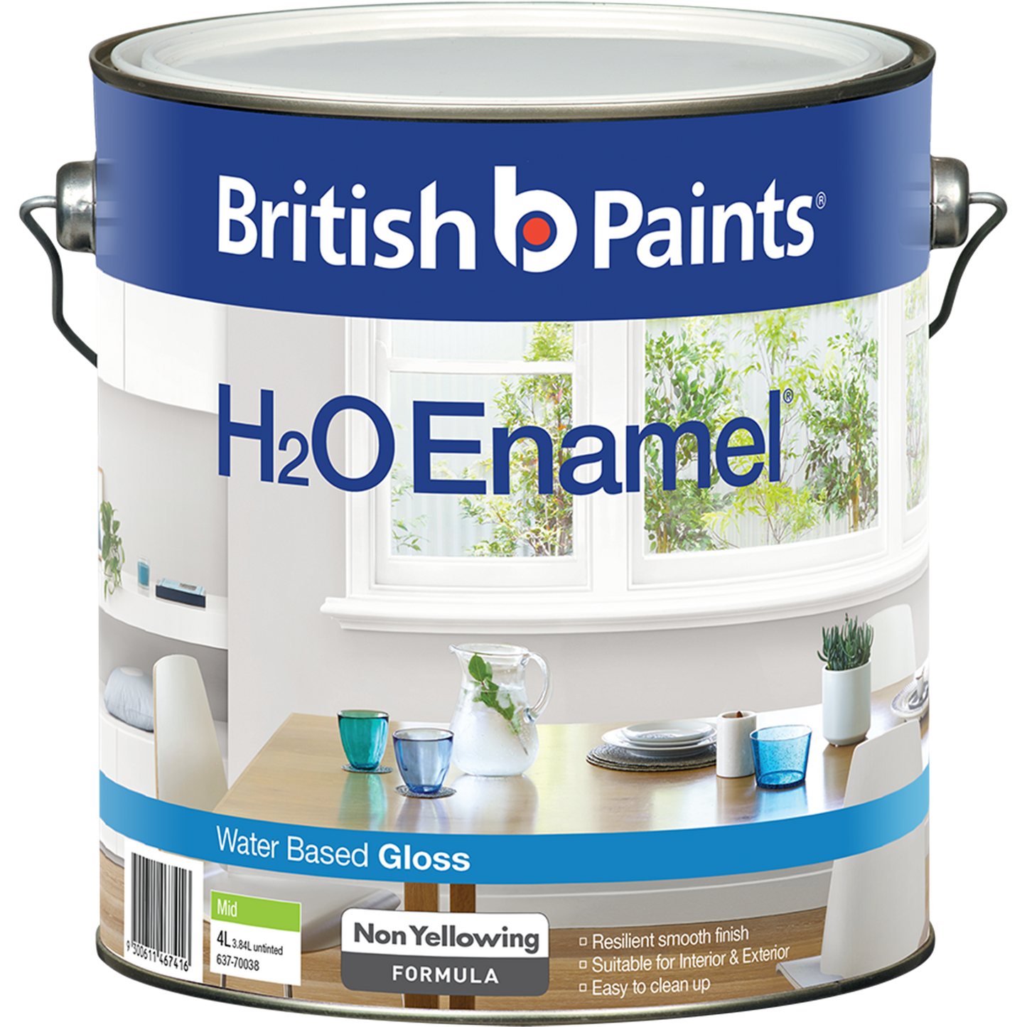 British Paints H2O Enamel Paint - 4L