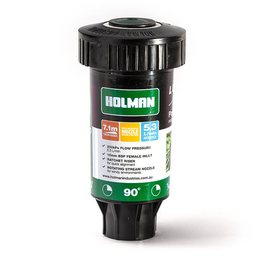Holman Pop-up Sprinkler - 50mm - Plastic - Long Throw Rotating Stream