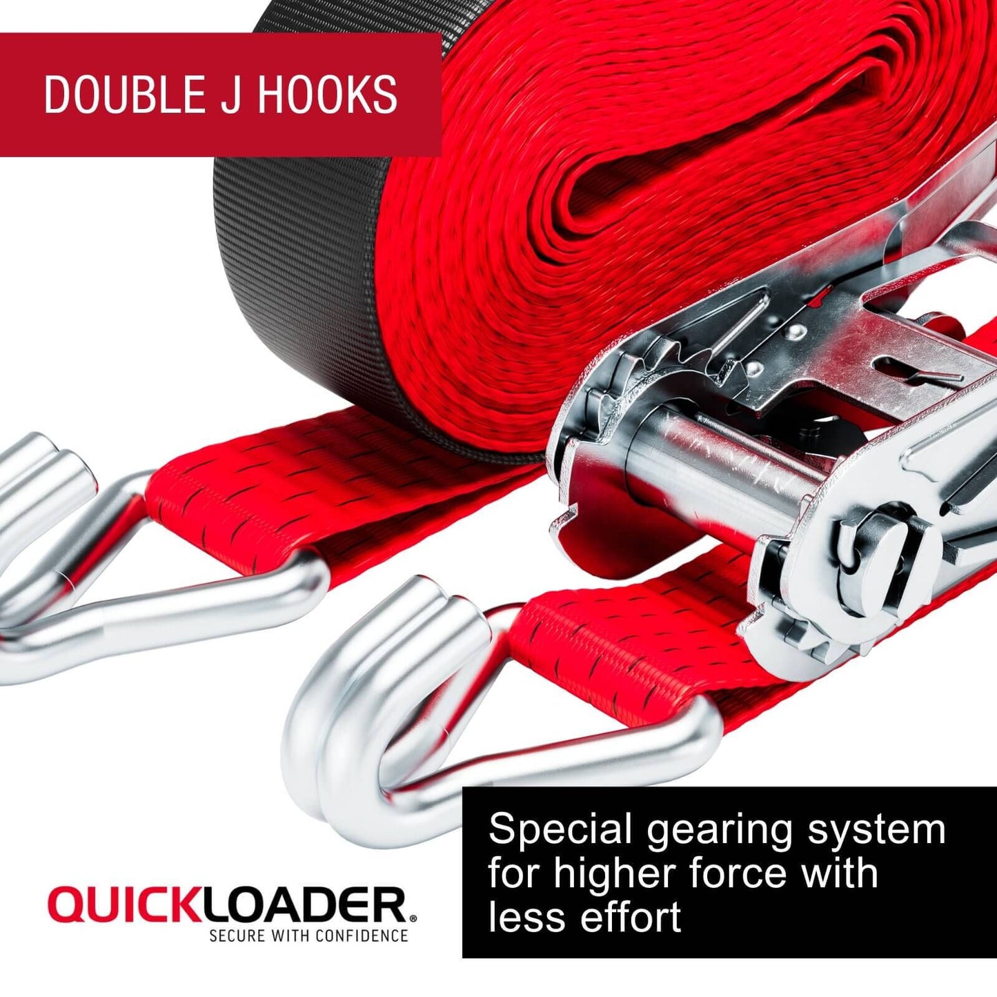 Quickloader Ratchet Strap Tie Down - 10m - 2500kg
