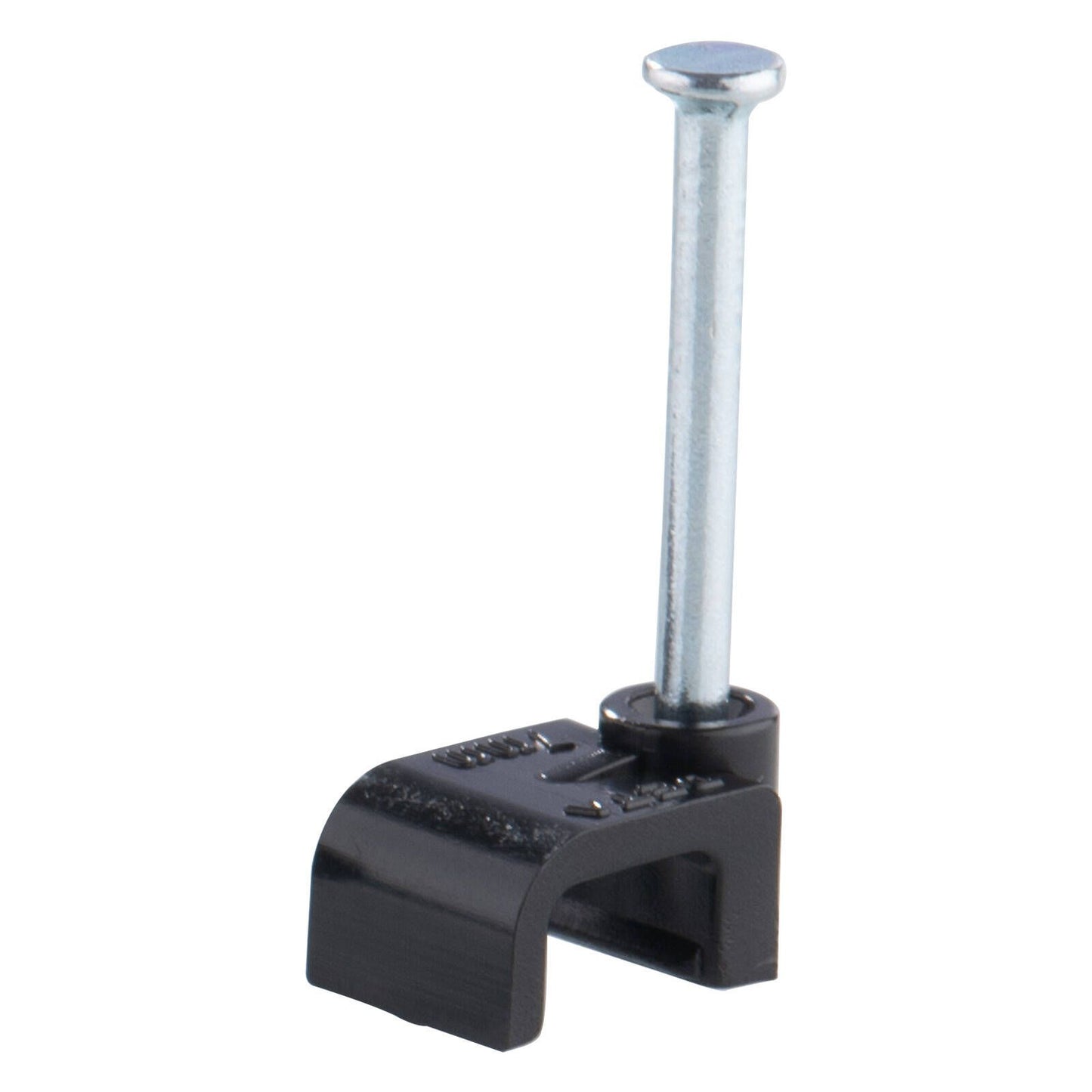 Deta 7mm Black Flat Cable Clips - 20 Pack