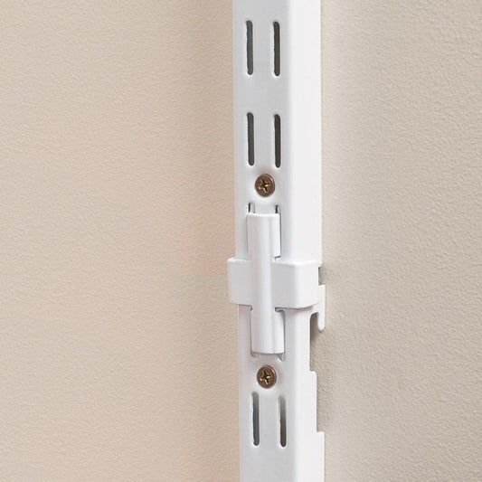 Flexi Storage Home Solutions White Double Slot Wall Strip Joiner - 2 Pack - White