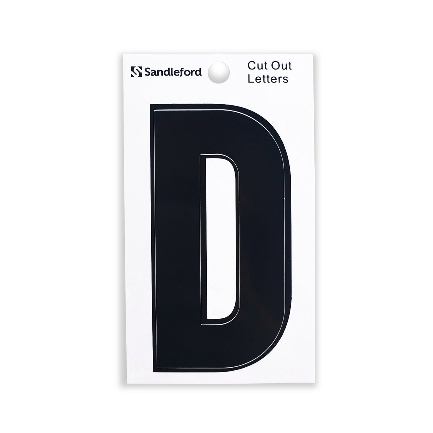 Sandleford Black Cut Out Self Adhesive House Letter D - 85mm
