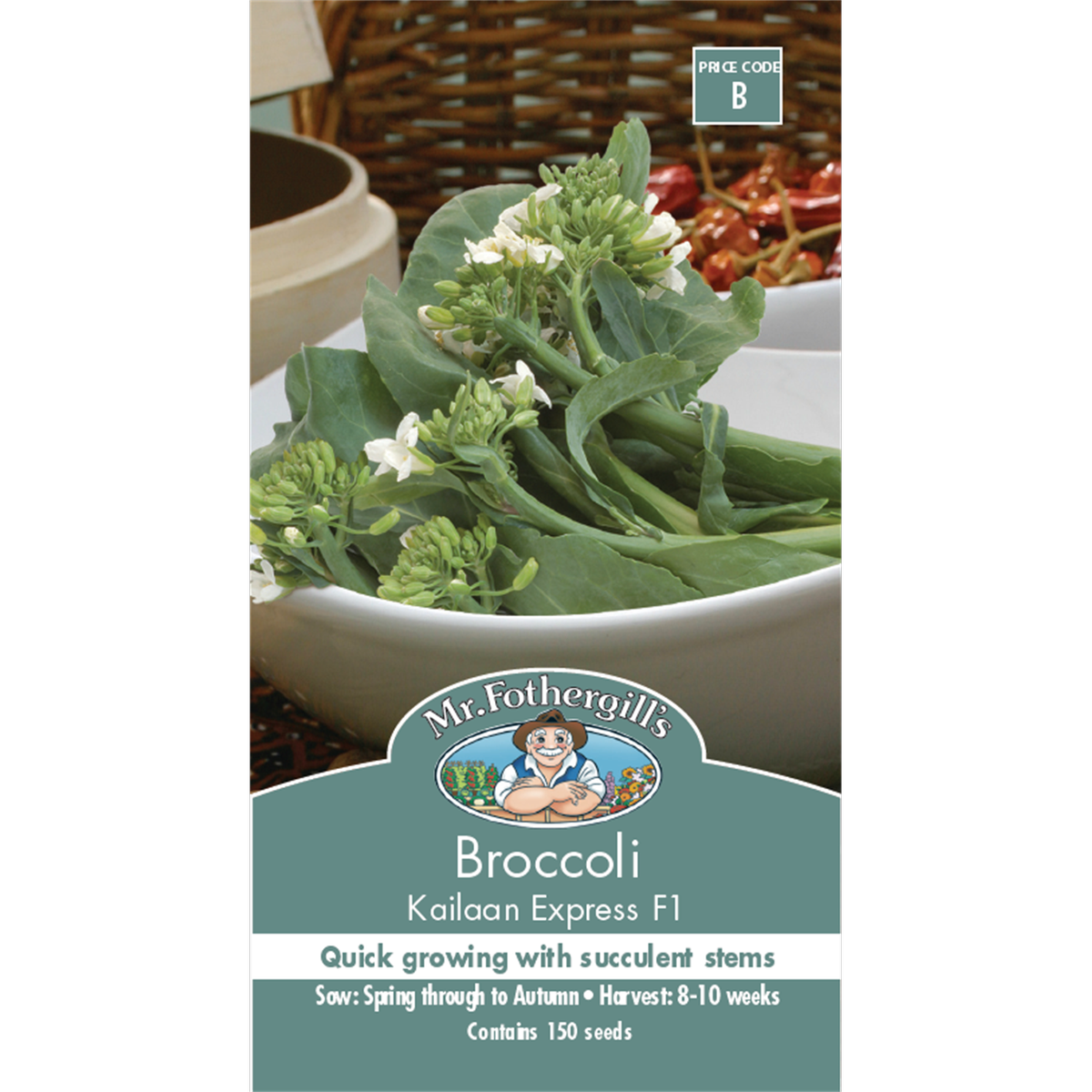 Mr Fothergill's Kailaan Broccoli Seeds - 10 Weeks - Edible Benefits