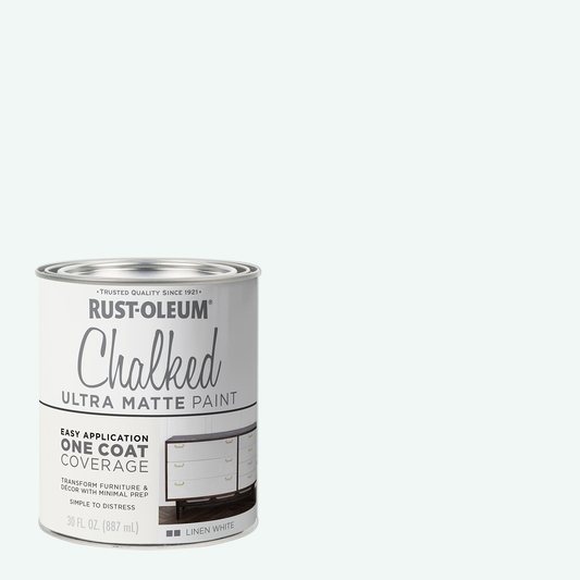 Rust Oleum Chalked Ultra Matte Paint Linen White 887ml