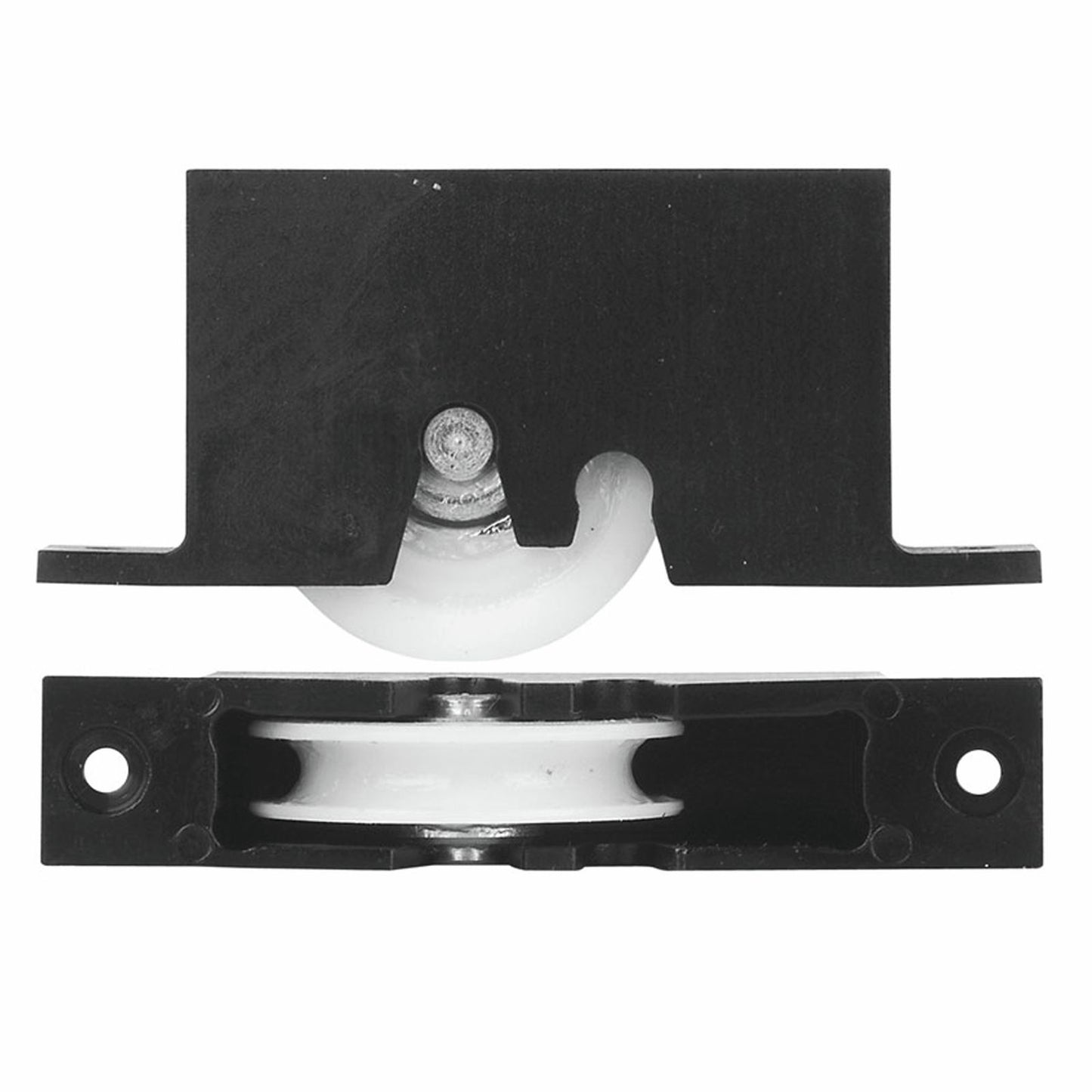 Rolltrak Adjustable Plastic Carriage - Acetal Roller - 25kg - Black
