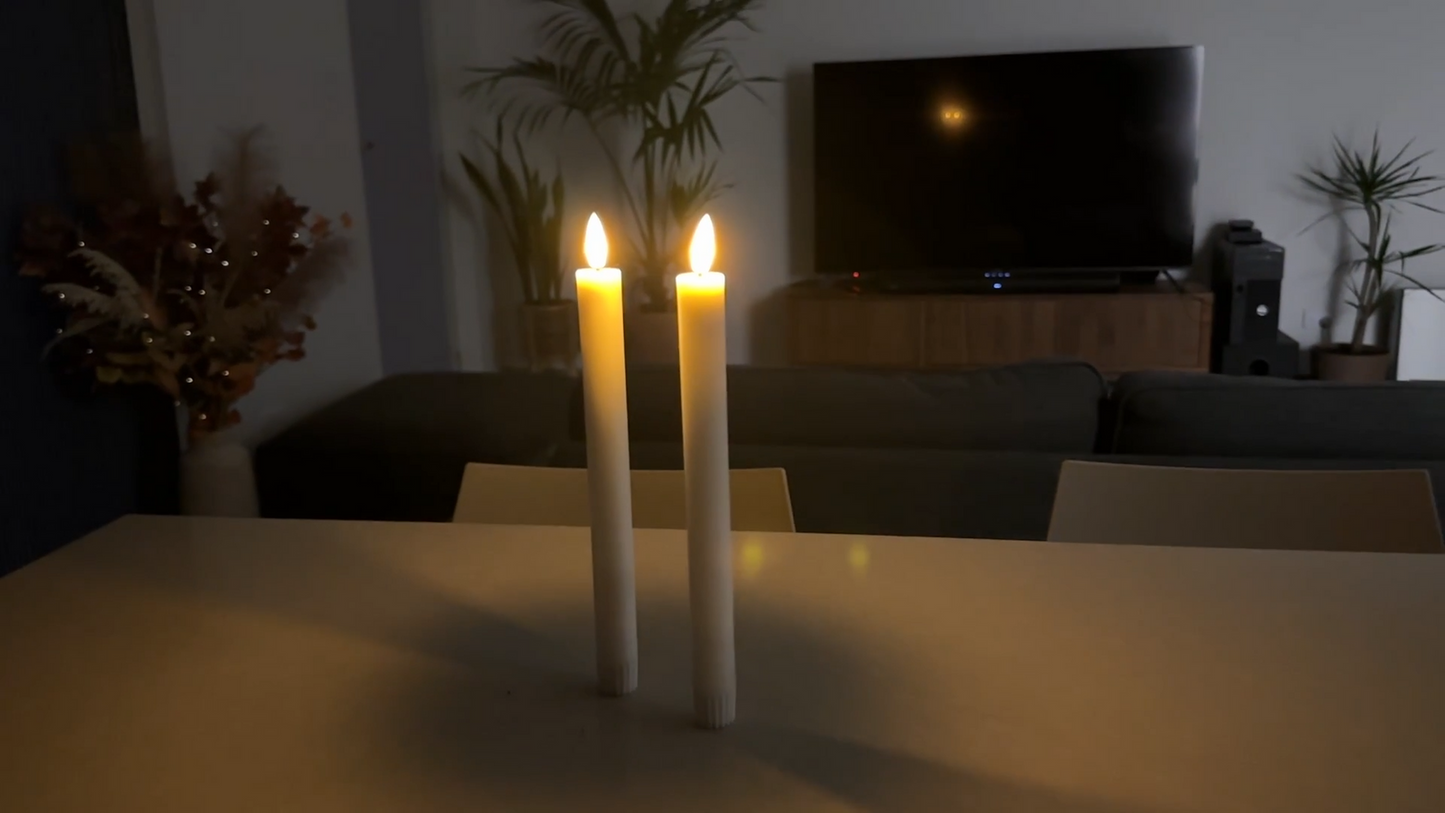 Lytworx 24cm LED Taper Candle - Warm White - 2 Pack