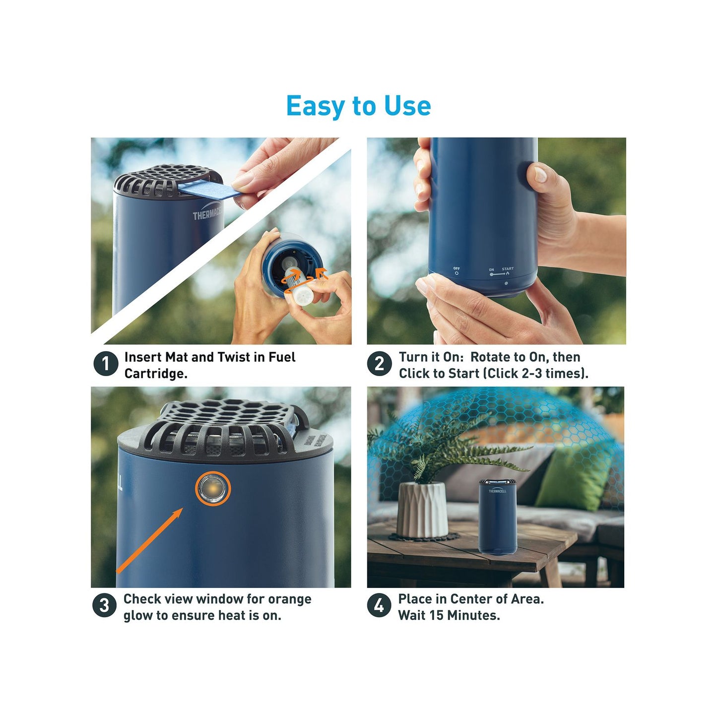 Thermacell Mini Halo Insect Repeller - Navy Blue
