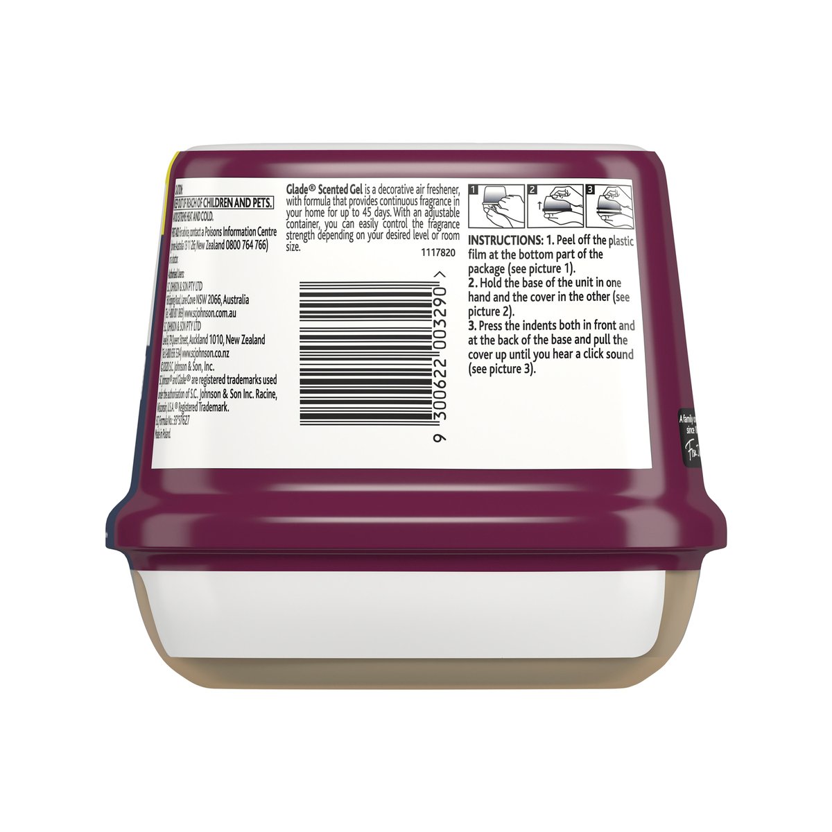 Glade 180g Gel Air Freshener - Floral Whispers - Odour Control - 45 Days