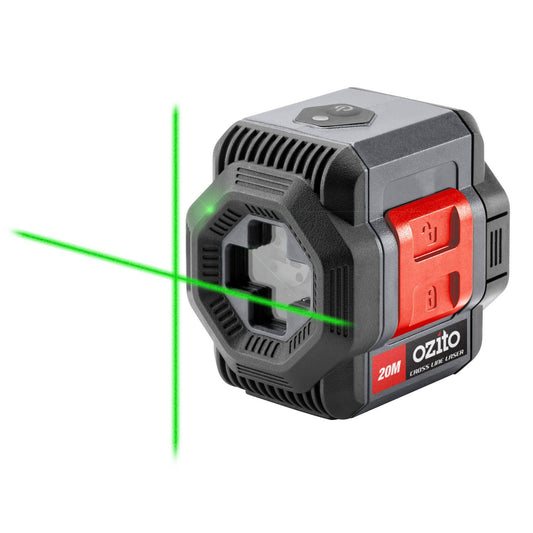 Ozito 20m 360 Degree Green Cross Line Laser LCL-20G