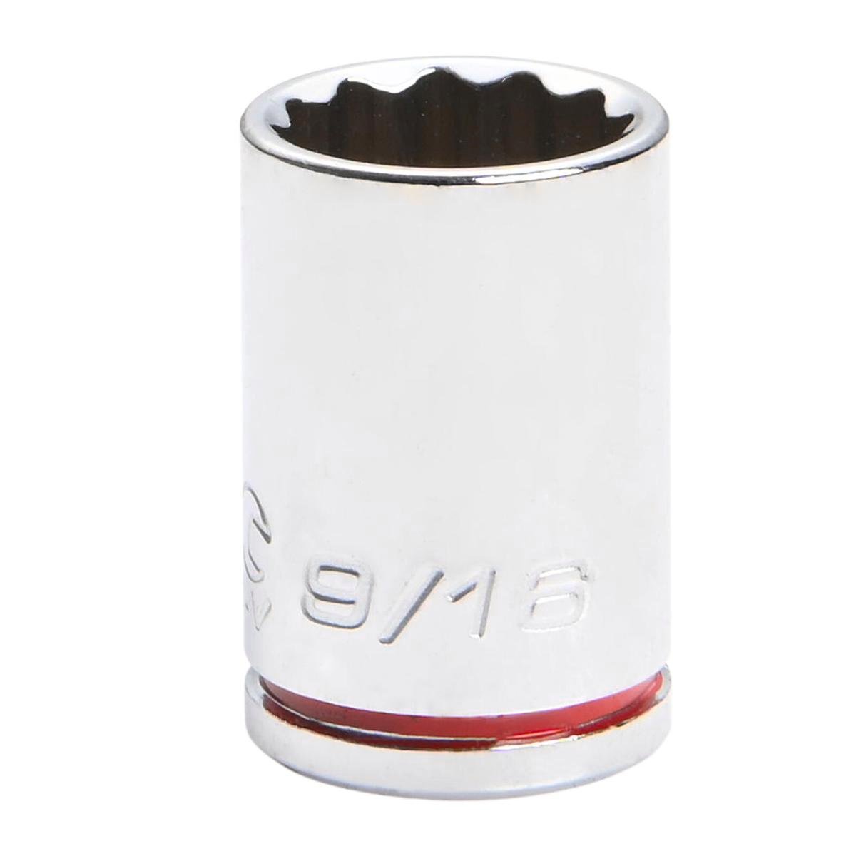 Kincrome Shallow Socket - 9/16" - Chrome Vanadium Steel - 12 Point