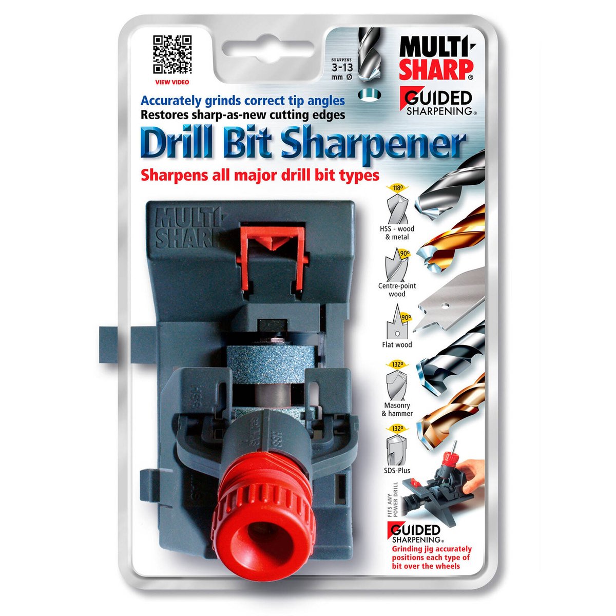 Multi-Sharp Drill Bit Sharpener - 3-13mm - Oxide & Silicon - Accurate Edge