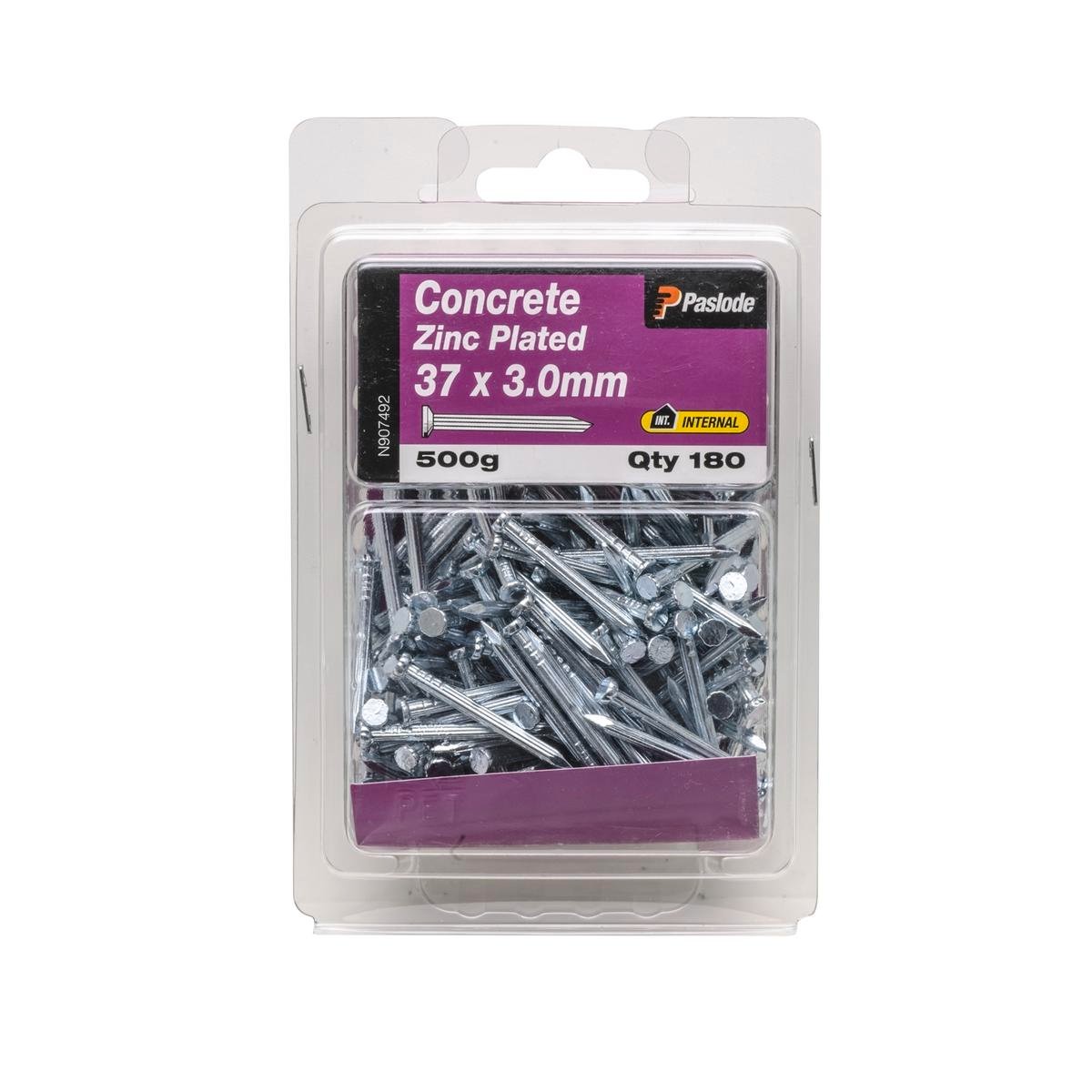 Paslode Concrete Nails 37mm Zinc Plated 500g 180 Pack Durable Holding