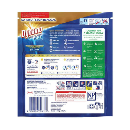 Dynamo Professional 7 IN 1 Laundry Discs - 48 Pack