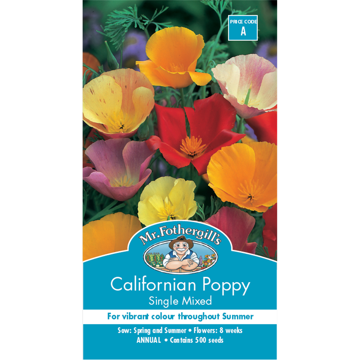 Mr Fothergill Californian Poppy Seeds 75mm Hardy Easy Grow