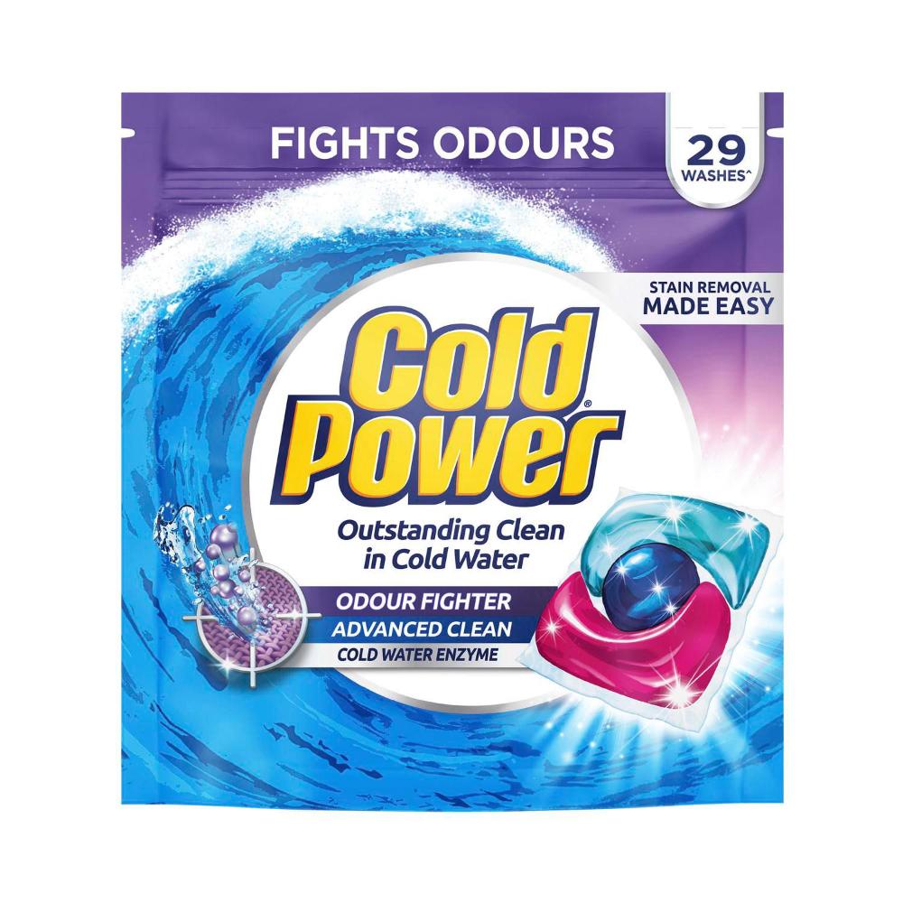Cold Power Laundry Capsules Odour Fighter - 29 Pack