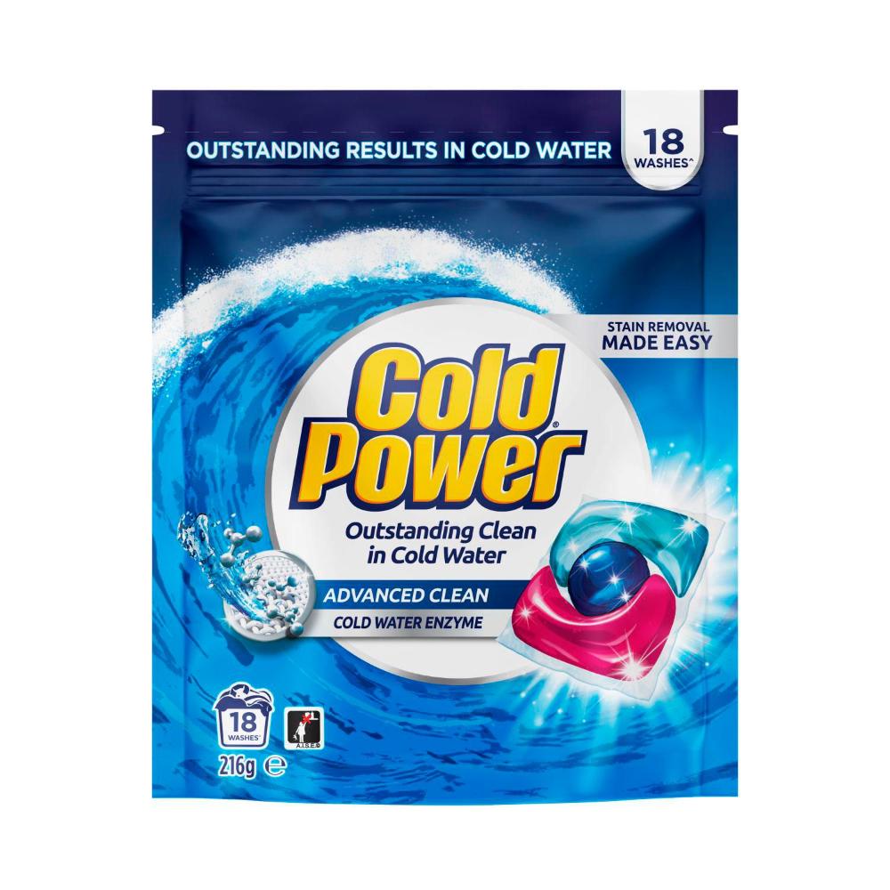 Cold Power Laundry Capsules Advance Clean - 18 Pack