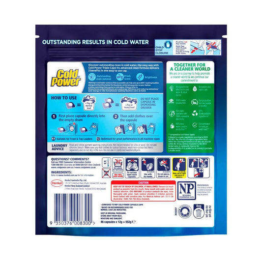 Cold Power Laundry Capsules Advanced ean - 46 Pack