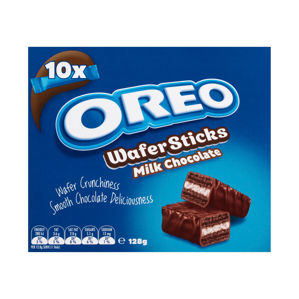 Oreo Milk Chocolate Wafer Sticks Biscuits 10 Pack - 128g