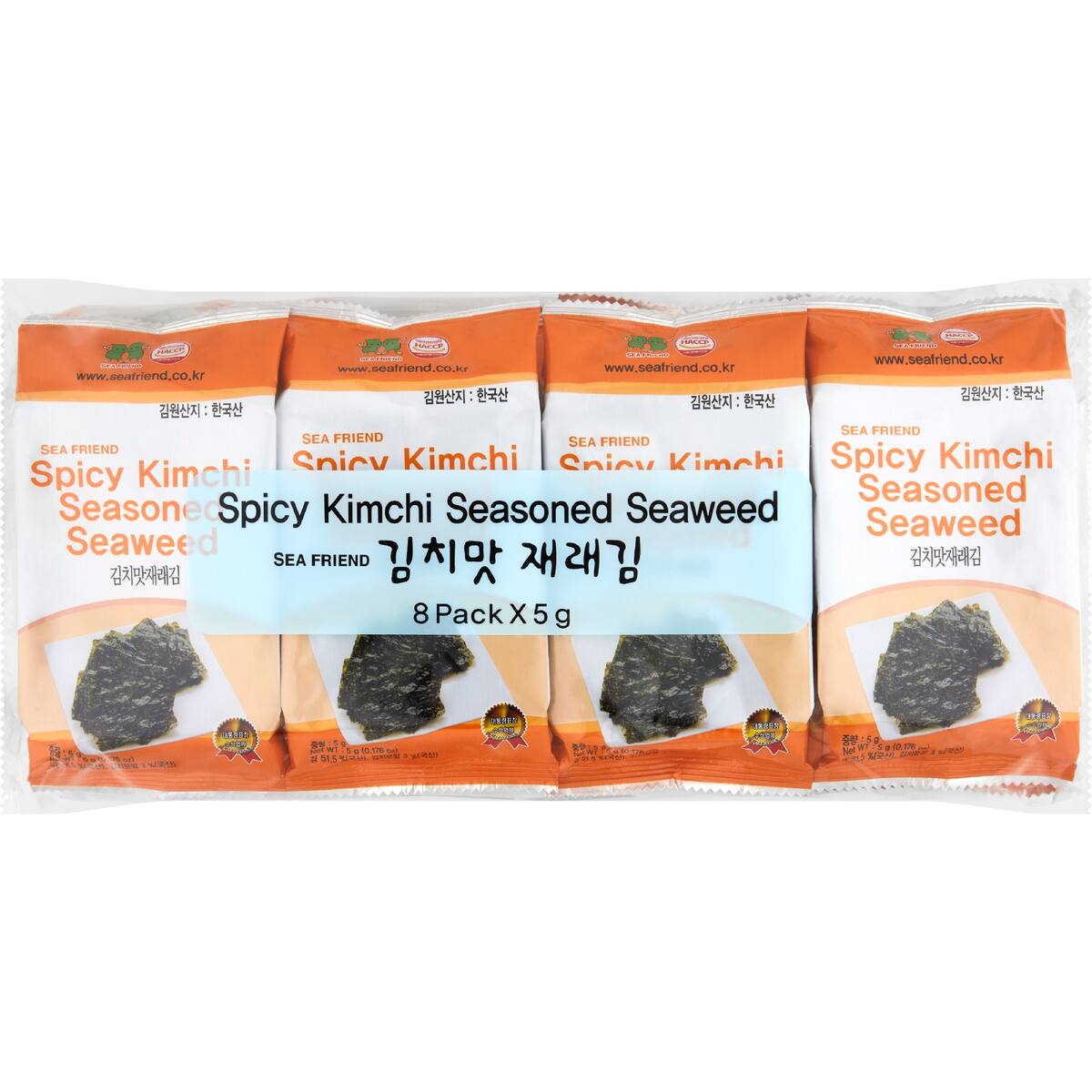 Sea Friend Spicy Kimchi Seasoned Seaweed 8 Pack