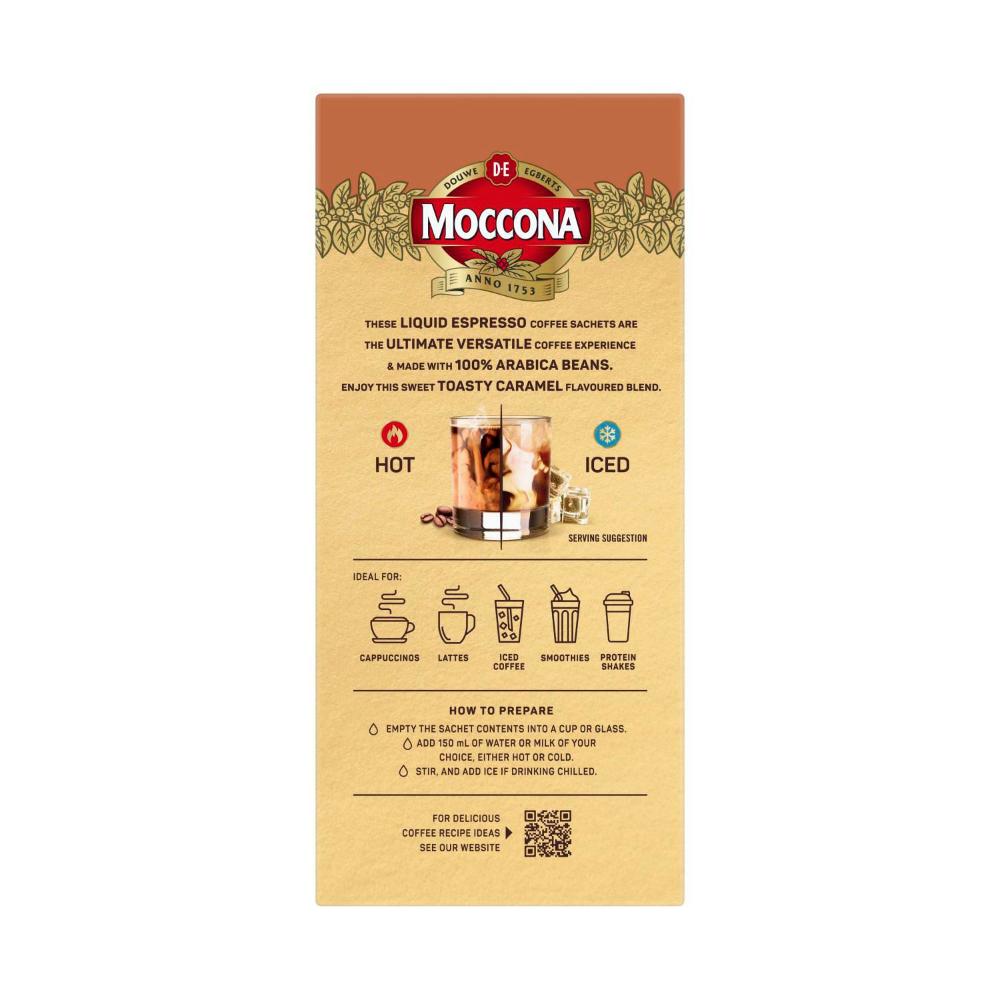 Moccona Espresso Caramel Concentrate Liquid Coffee Sachets - 8 Pack