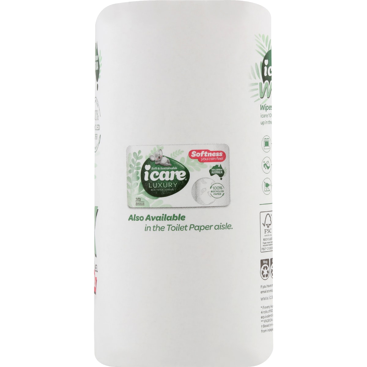 Icare Wipex Recycled 3 Ply Paper Towel 2 X 60 Pack