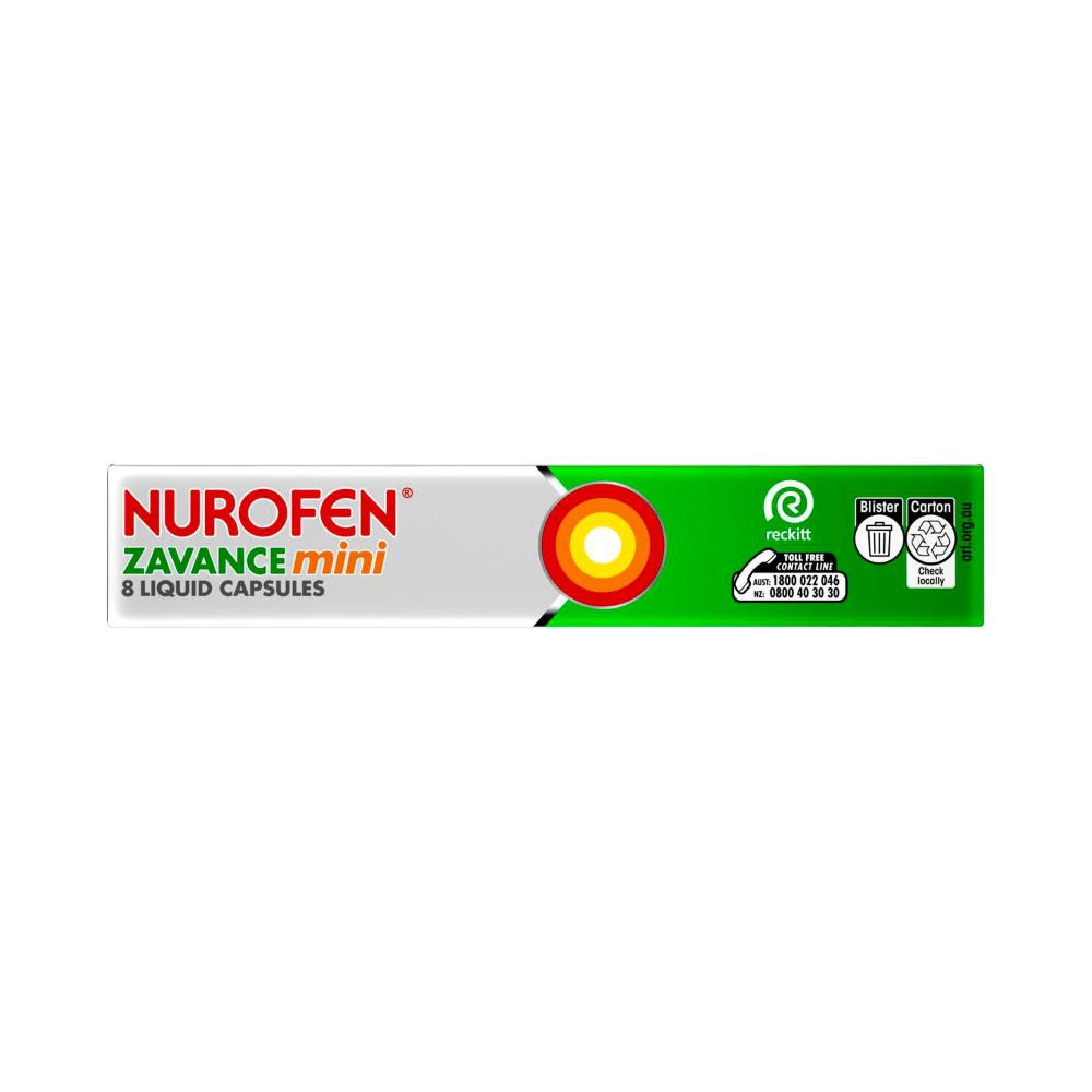 Nurofen Zavance Mini Liquid Caps - 8 Pack