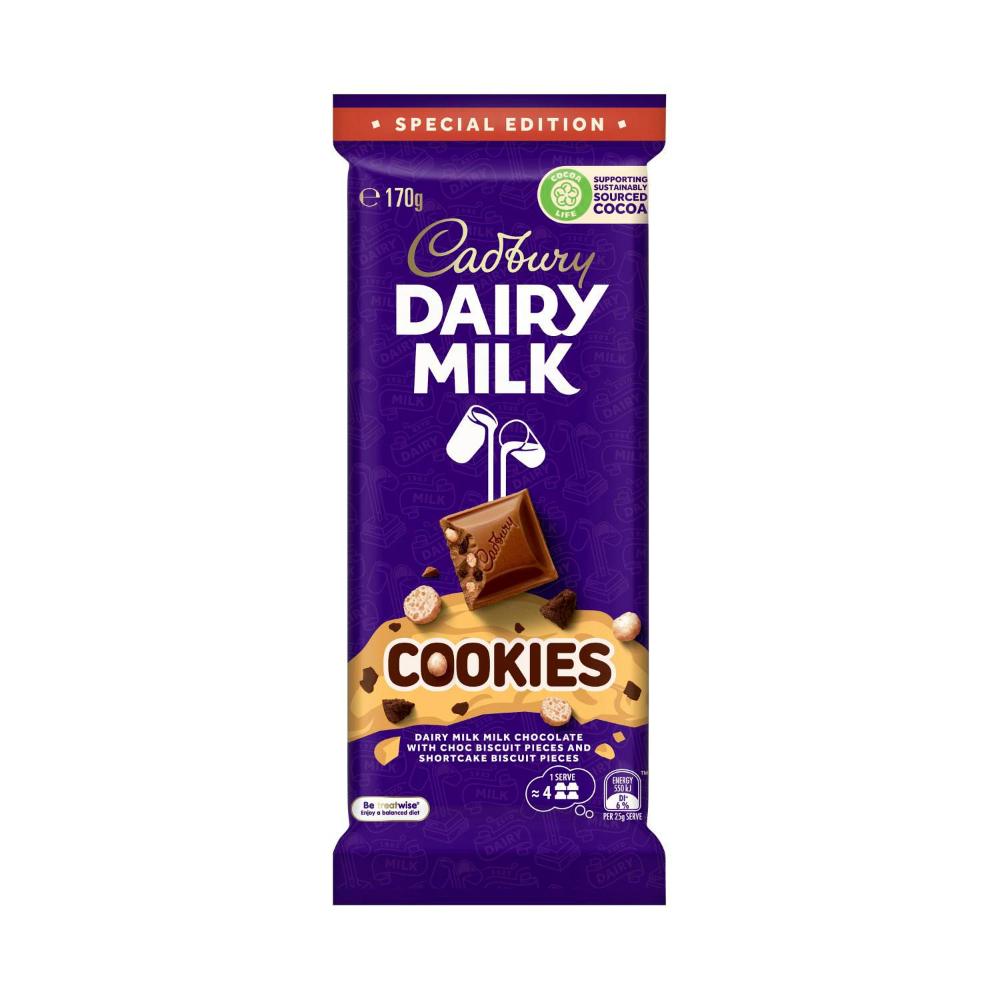 Cadbury Dairy Milk Cookie Block Chocolate Block - 170g