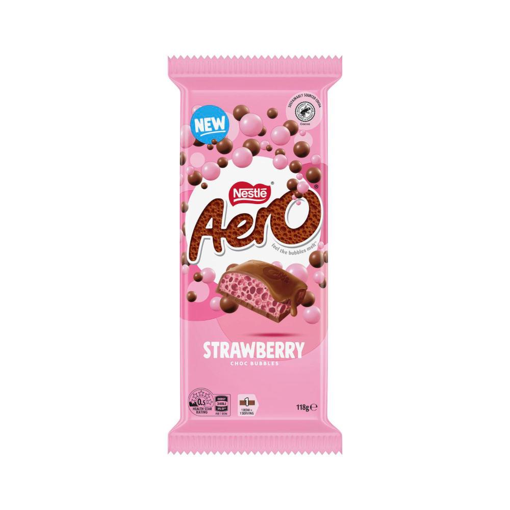 Nestle Aero Strawberry Block Chocolate - 118g