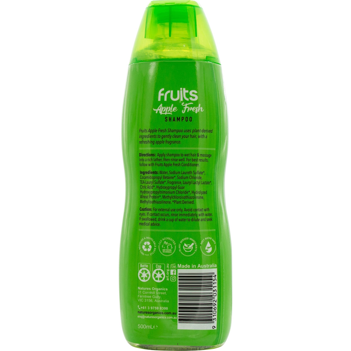 Natures Organics Fruits Shampoo Balance Apple Fresh 500ml