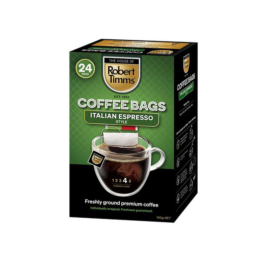 Robert Timms Coffee Bags Italian Espresso - 24 Pack