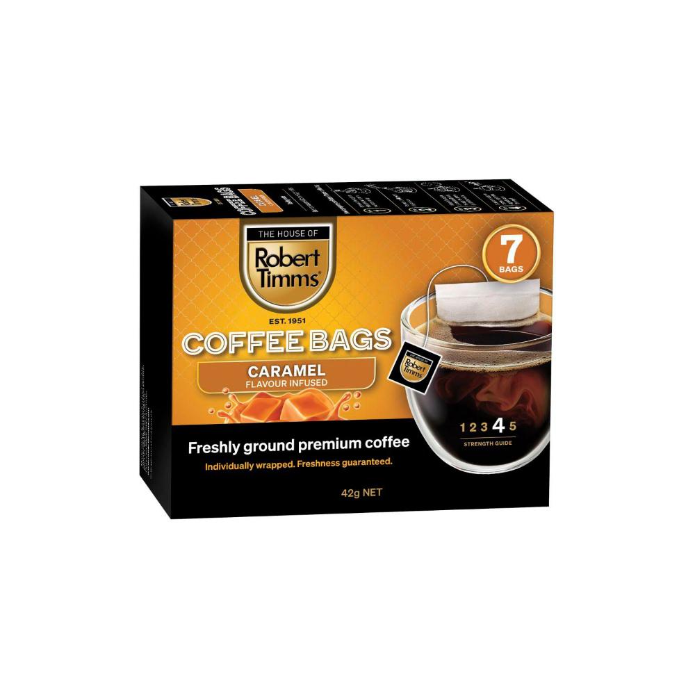 Robert Timms Coffee Bags Caramel - 7 Pack