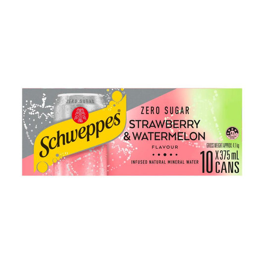Schweppes Sparkling Water Strawberry 10x375mL