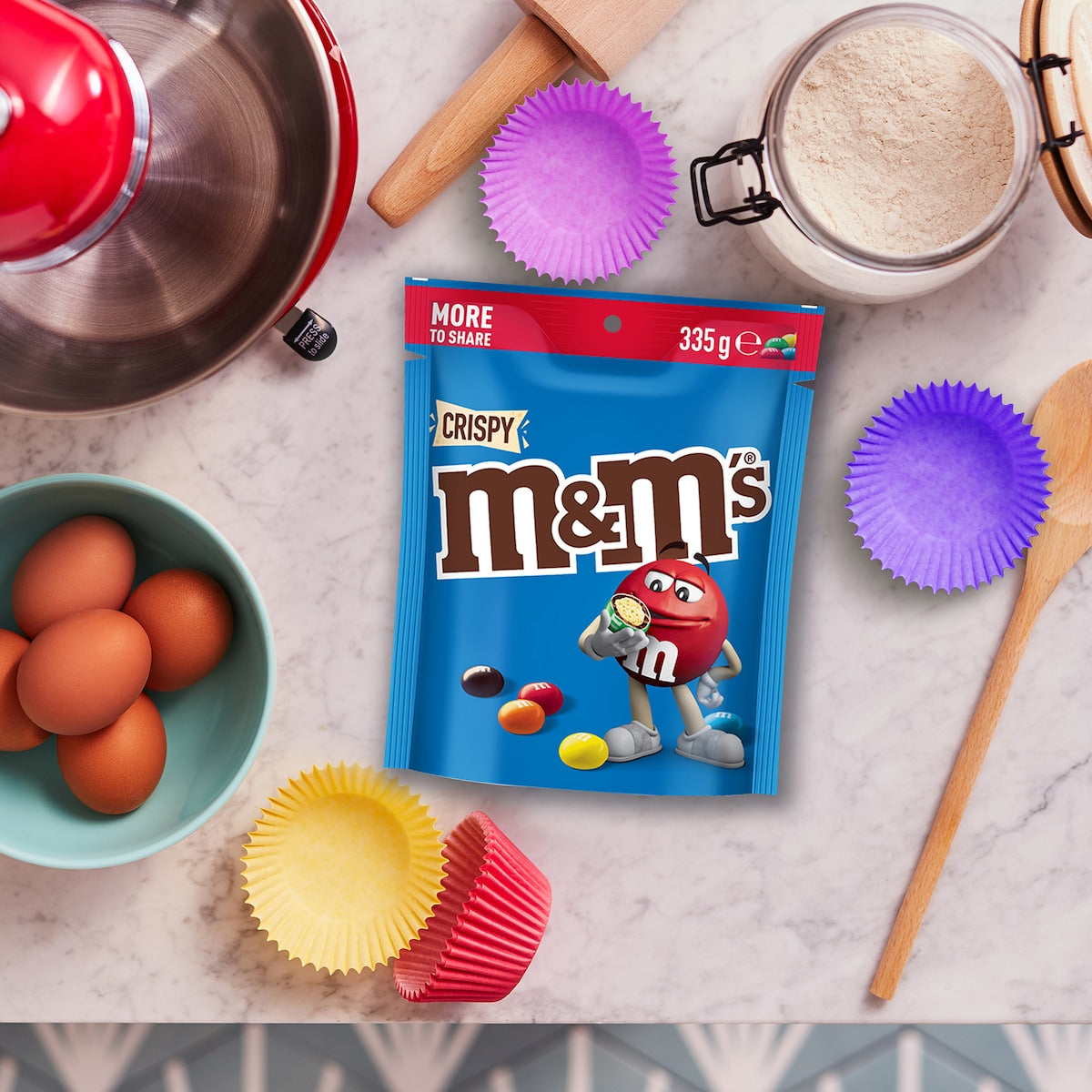 M&ms Crispy Milk Chocolate Snack & Share Bag 335g
