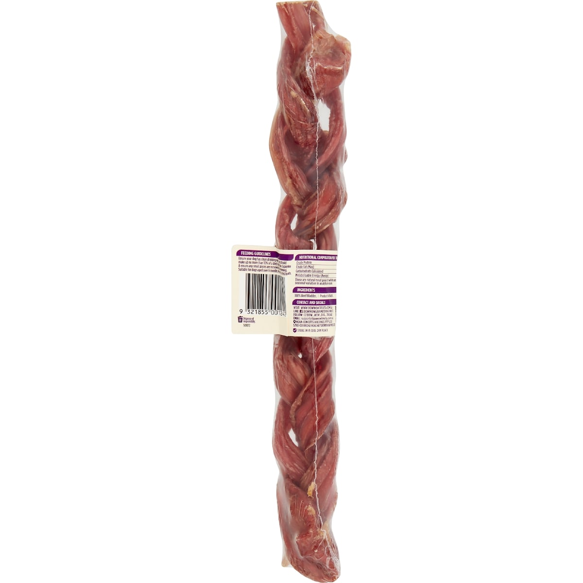 Bow Wow Naturals Braided Bully Chew Dog Treat Each