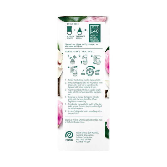 Botanica By Air Wick Air Freshener Plug In Diffuser Le Vanilla & Himalayan Magnolia - 22mL